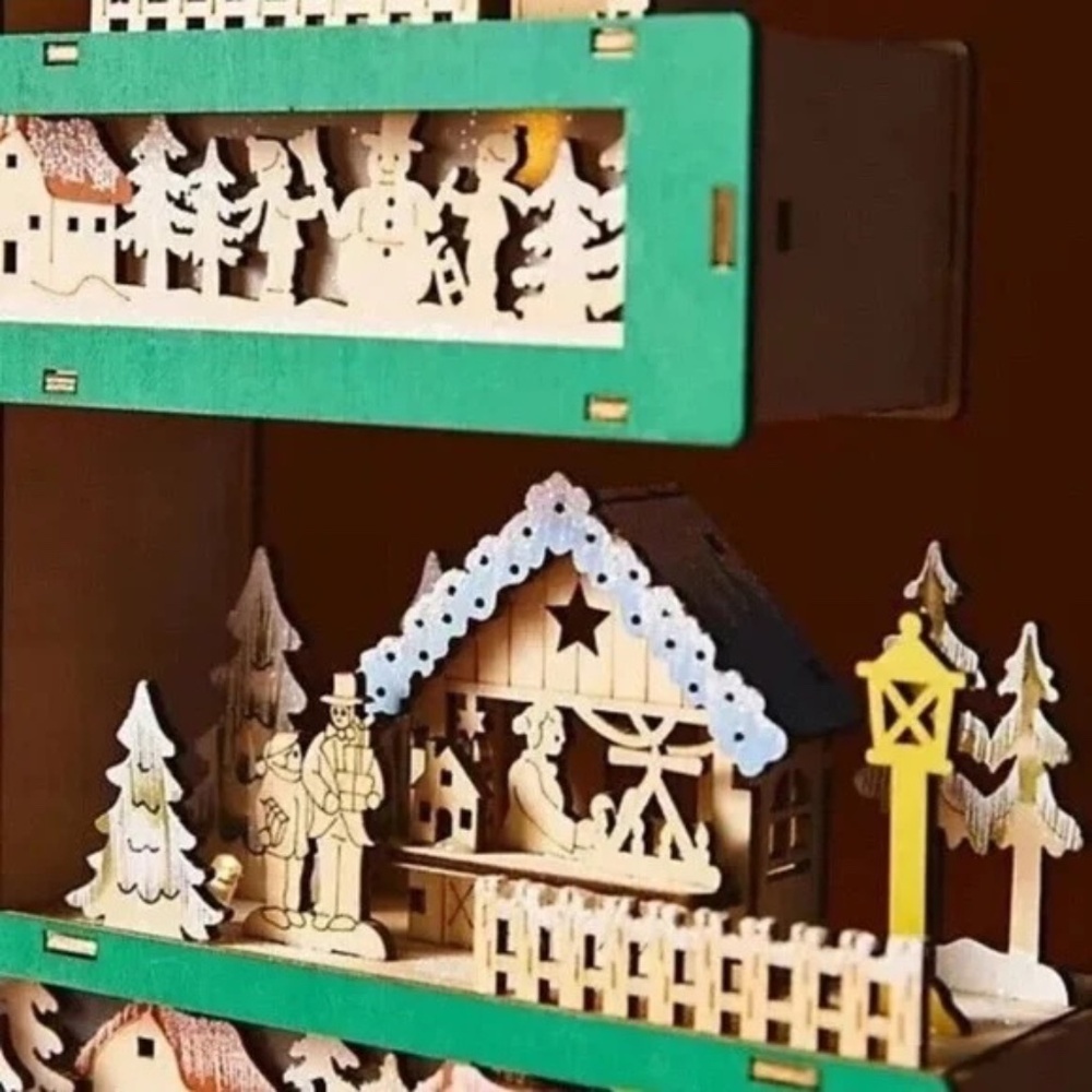 NWT Anthropologie Wonderland Christmas Scene Letter E - Picture 4 of 4